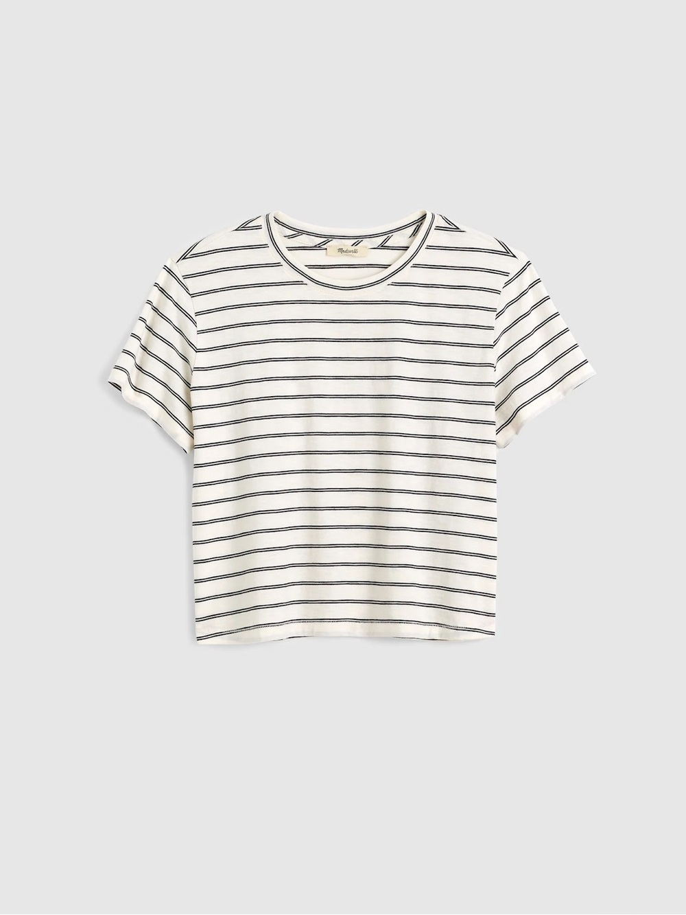 Madewell The Easy Crop Crewneck Tee in Soft Slub XS